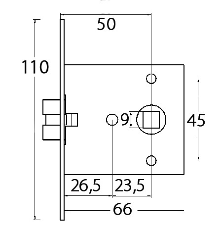 TOILET AND INTERIOR DOOR LOCK SET, RECESSED 4 TOILET AND INTERIOR DOOR LOCK SET, RECESSED - Image 4