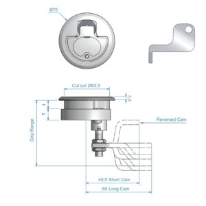 TIGHTENING DOOR LATCH 2.5¨