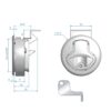 DOOR LATCH 2' WITHOUT LOCK 6 9516060160 fullhd