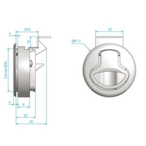 DOOR LATCH 2' WITHOUT LOCK 5 9516060162m fullhd