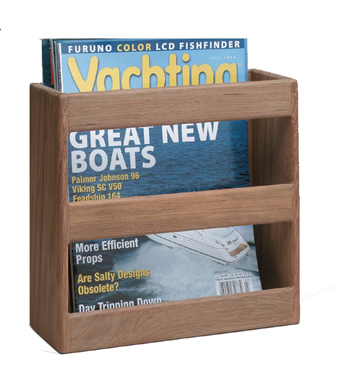 TEAK MAGAZINE RACK 1 TEAK MAGAZINE RACK