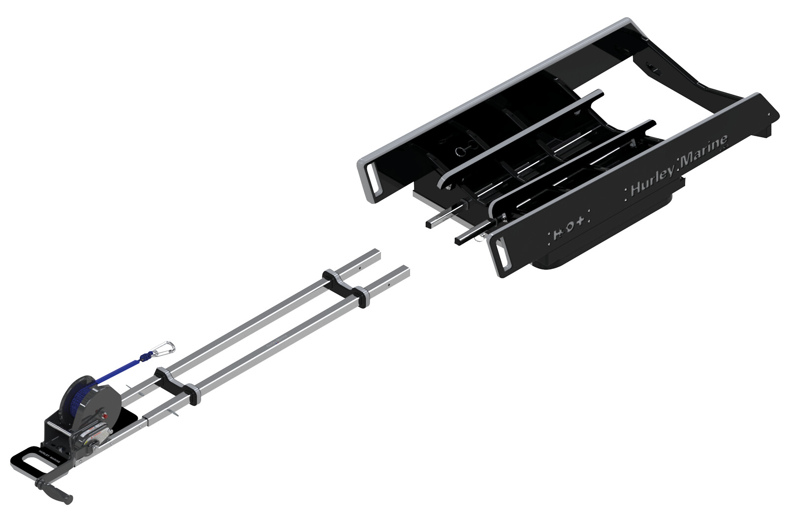 H3O+ TRANSPORT RAMP MANUAL WINCH 328KG, BLACK 4 H3O+ TRANSPORT RAMP MANUAL WINCH 328KG, BLACK - Image 4