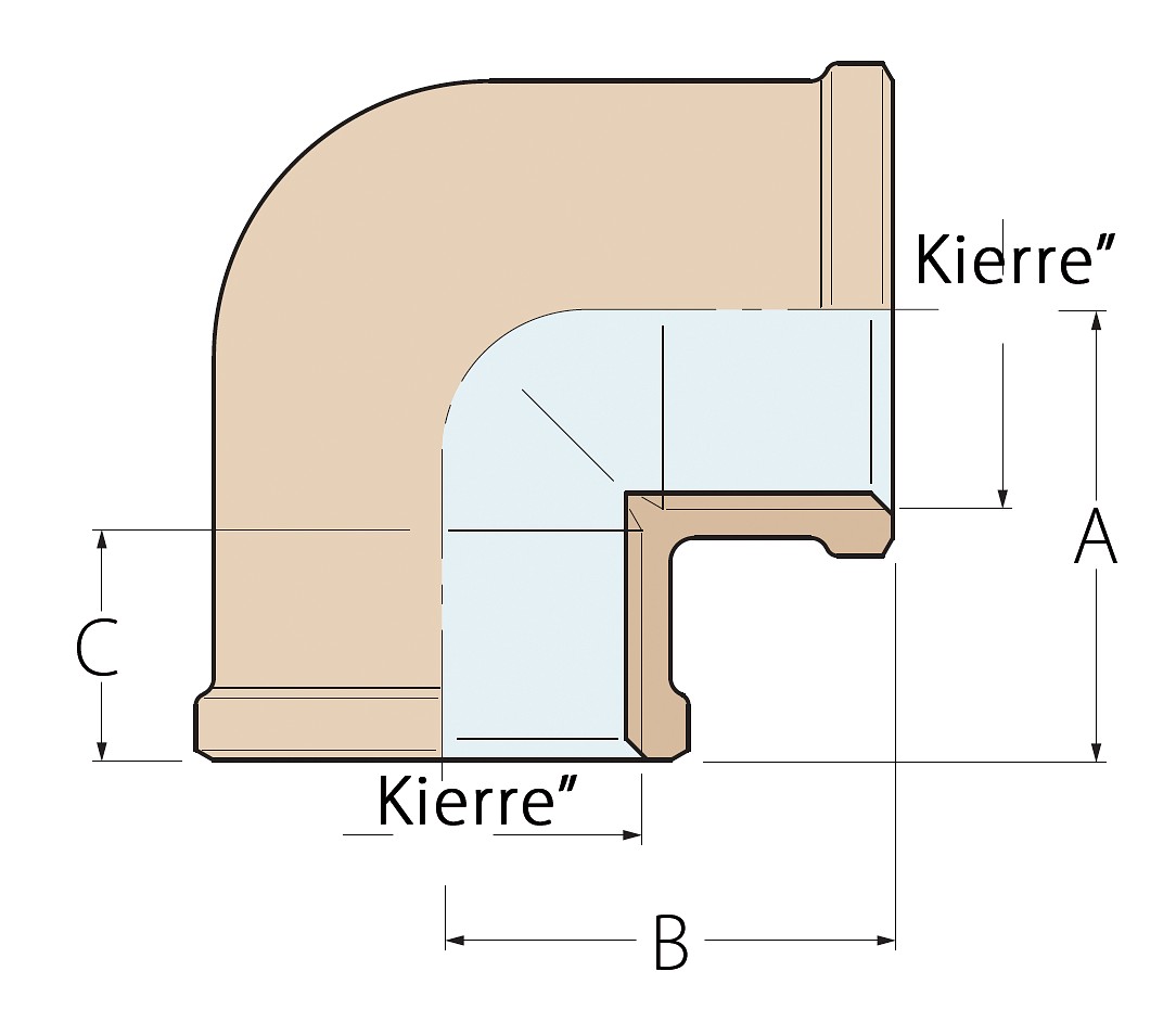ANGLE 90 DEGREE BRONZE 3' F/F 3 ANGLE 90 DEGREE BRONZE 3' F/F - Image 3