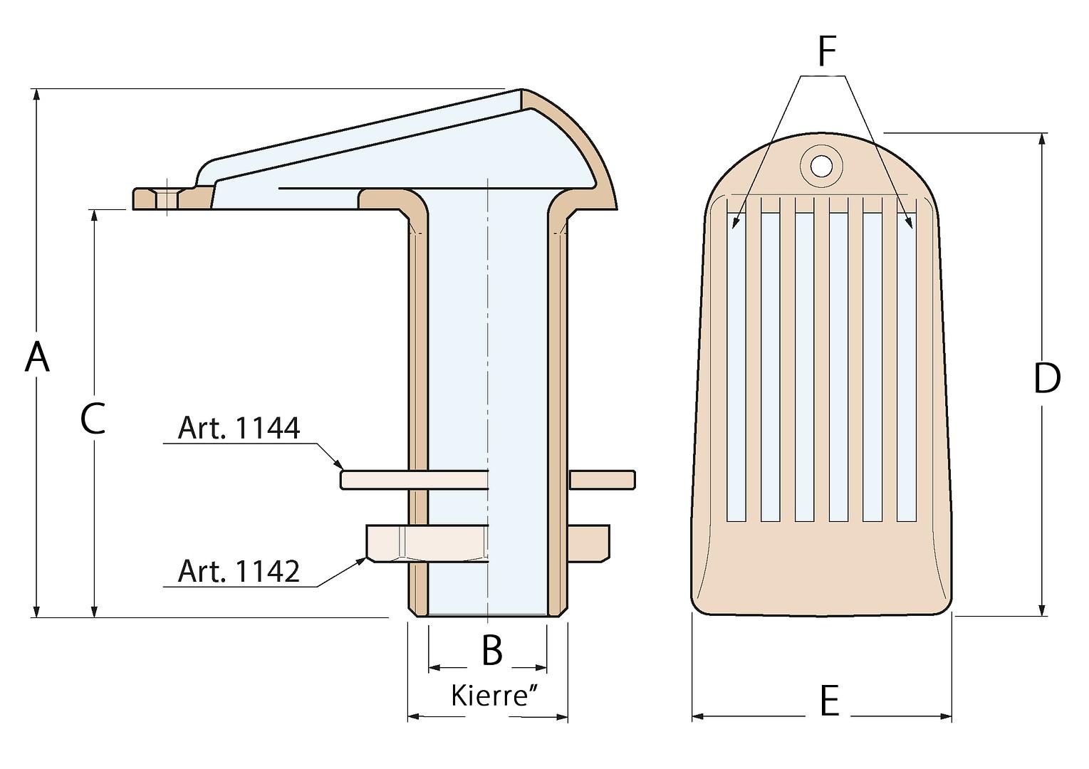 THROUGHOUT WITH SCREEN 1 1/2' BRASS 3 THROUGHOUT WITH SCREEN 1 1/2' BRASS - Image 3