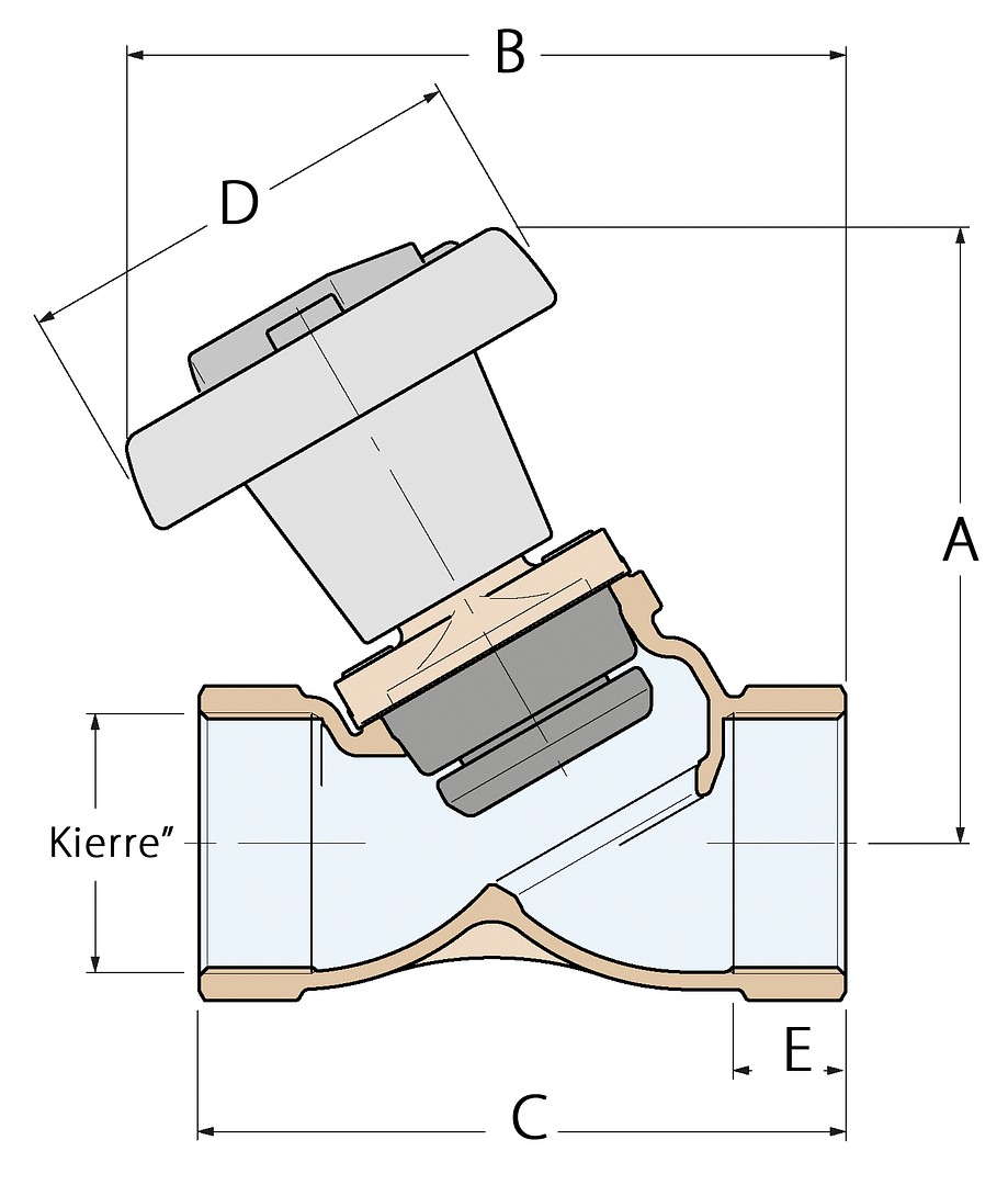 BRONZE SHUT-OFF VALVE 1'1/2 3 BRONZE SHUT-OFF VALVE 1'1/2 - Image 3