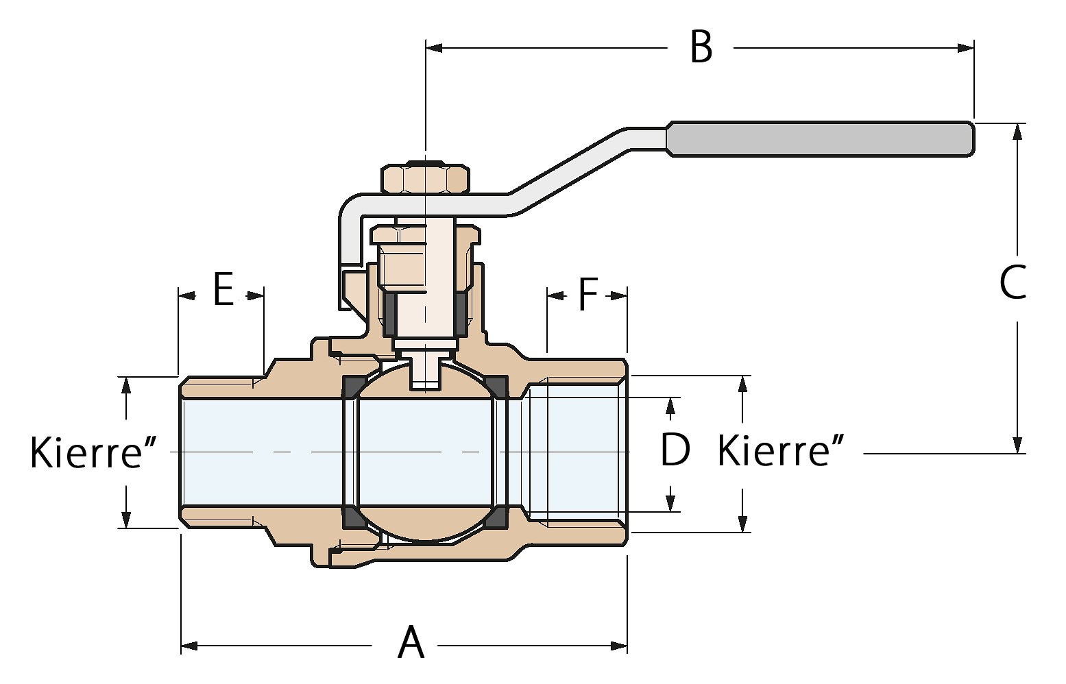 BALL VALVE 1 1/2' MALE-FEMALE 3 BALL VALVE 1 1/2' MALE-FEMALE - Image 3