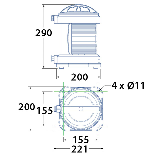 DHR-70 SIGNAL LIGHT 360°, YELLOW 3 DHR-70 SIGNAL LIGHT 360°, YELLOW - Image 3