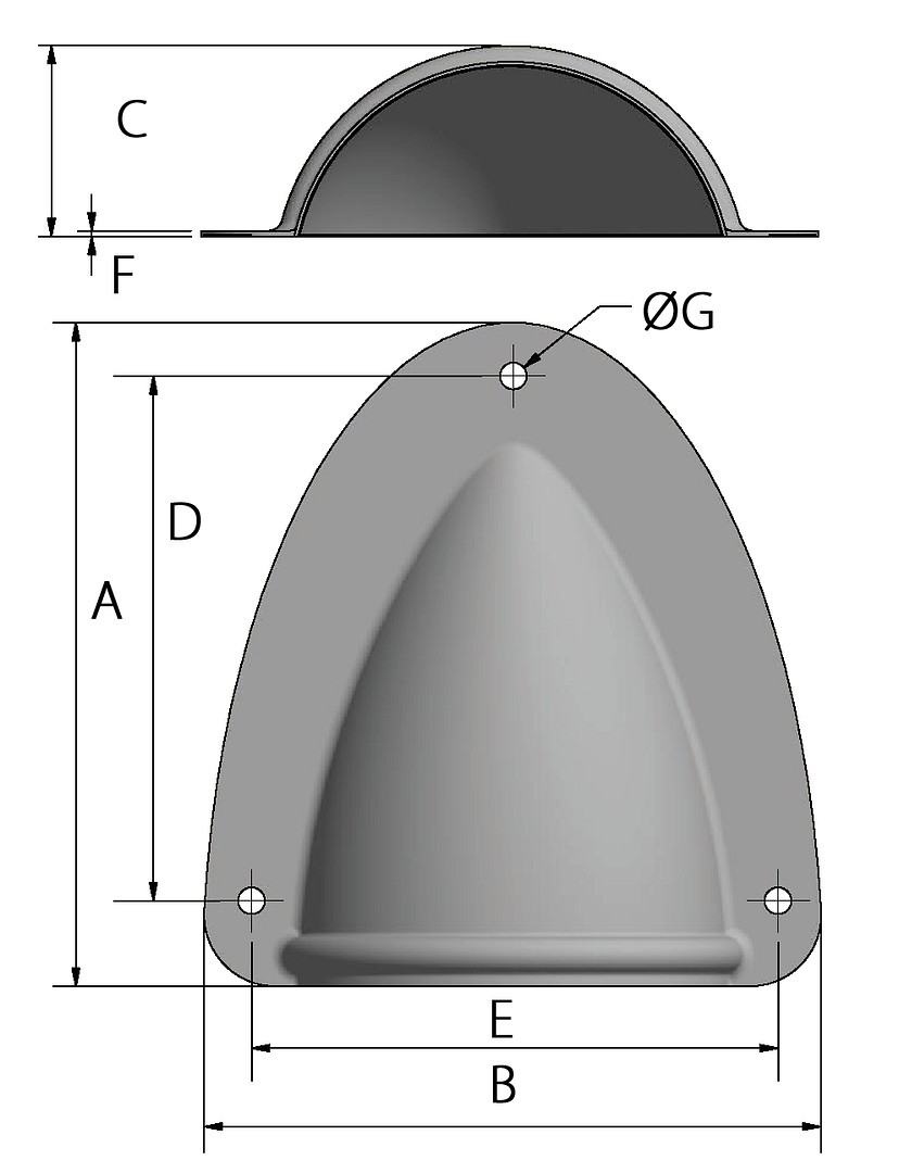 PROTECTIVE CAP STAINLESS STEEL 55x53x16mm 3 PROTECTIVE CAP STAINLESS STEEL 55x53x16mm - Image 3