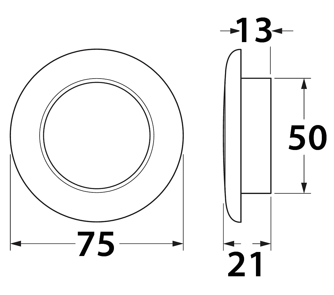 WHITE LED LIGHT, WHITE PLASTIC FRAME 3 WHITE LED LIGHT, WHITE PLASTIC FRAME - Image 3