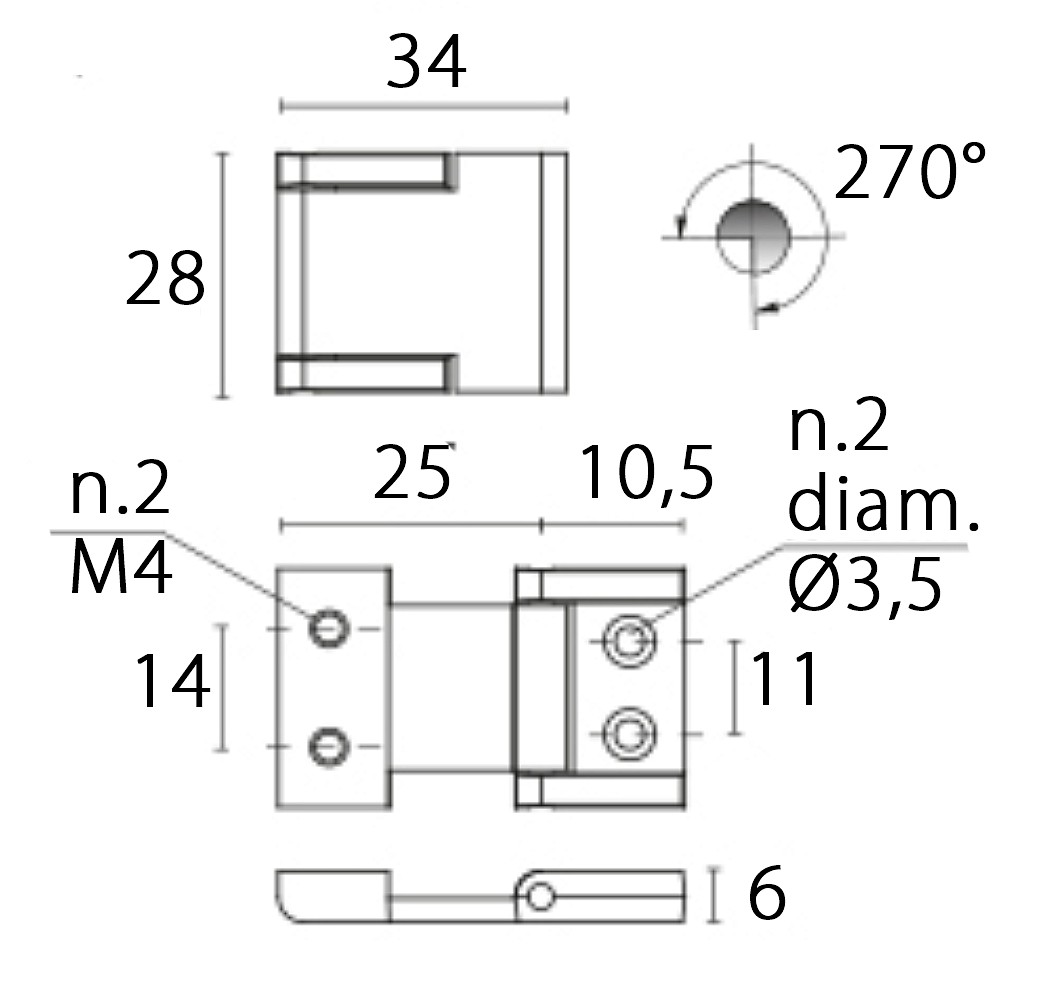 CABINET HINGE, POLISHED BRASS 3 CABINET HINGE, POLISHED BRASS - Image 3
