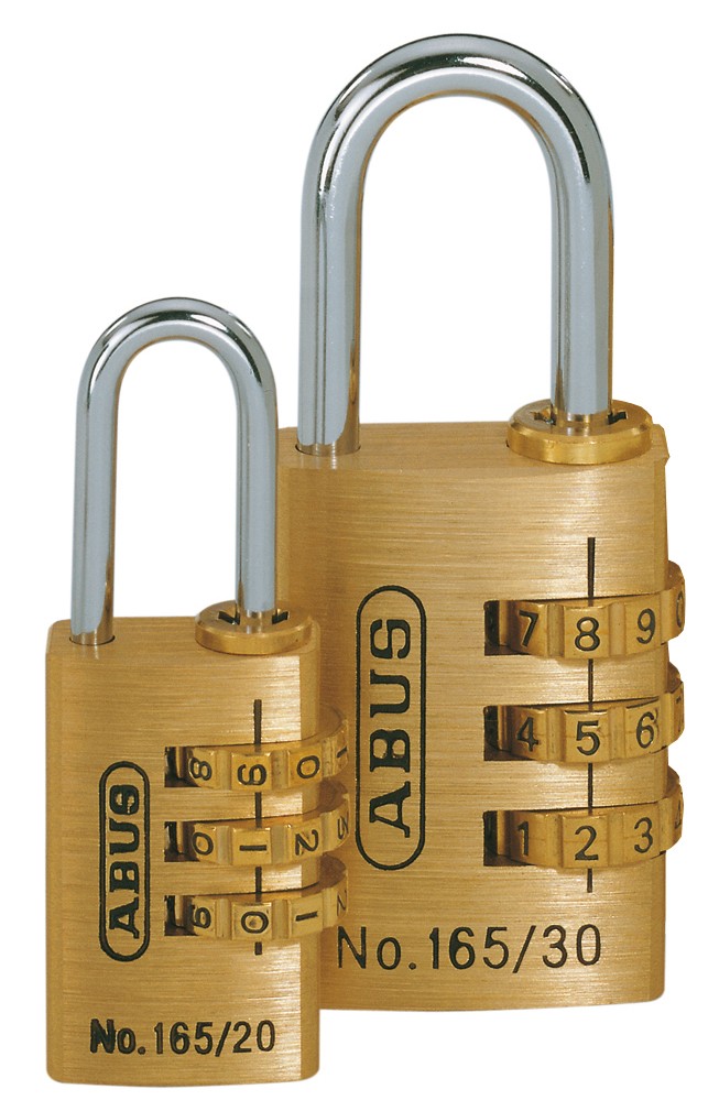ABUS combination lock, 3-digit, 165/20 Ms/stainless steel, 23mm 1 ABUS combination lock, 3-digit, 165/20 Ms/stainless steel, 23mm