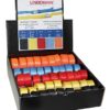 Display with tension straps, galvanized/PES 25mm, various lengths, assorted colors, 45-piece set. 3 ac3600