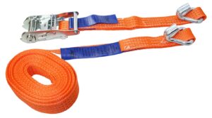 Ratchet and hook lashing strap 50mm 0.5+7.5m