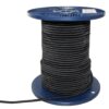 Elastic cord with polyester sheath, 3mm, black, 100m
