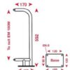 ECHOMAX deck rack for EM180 radar reflector 3 am180db