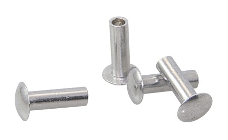Solid rivet for headboards, aluminum, 3.9x10mm, 100 pieces. 1 Solid rivet for headboards, aluminum, 3.9x10mm, 100 pieces.