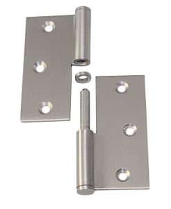 Door hinge, punched, liftable A2 90x90x2.5mm right 1 Door hinge, punched, liftable A2 90x90x2.5mm right