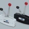 ULTRAFLEX twin-lever control B47 nylon light grey for small outboard motors