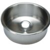 BARKA cylindrical washbasin, stainless steel, satin finish, 300x125mm 3 bk11230