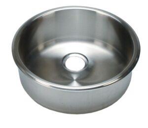 BARKA cylindrical washbasin, stainless steel, satin finish, 300x125mm