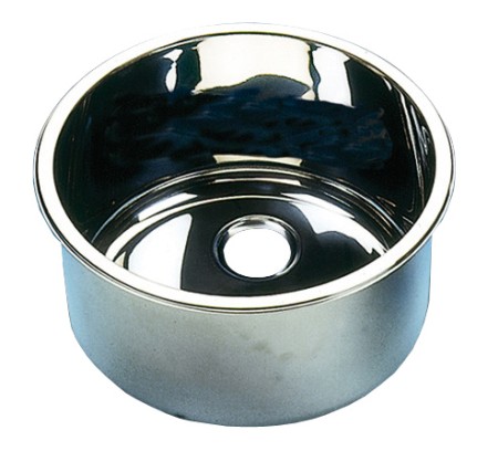 BARKA cylindrical washbasin, polished stainless steel, 300x180mm 1 BARKA cylindrical washbasin, polished stainless steel, 300x180mm
