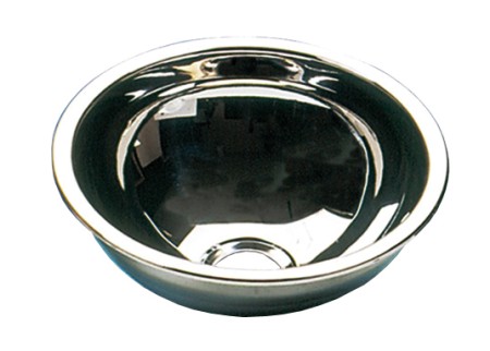 BARKA washbasin, hemispherical, polished stainless steel, 260x120mm 1 BARKA washbasin, hemispherical, polished stainless steel, 260x120mm