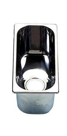 BARKA washbasin, rectangular, stainless steel, 330x300x200mm