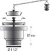 BARKA washbasin outlet with 1½" thread 3 bk16002