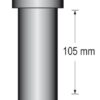 BARKA drain pipe, straight with 1½" thread for 40mm hose 2 bk16004