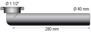 BARKA pipe elbow with 1½" thread for 40mm hose