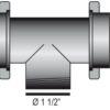 BARKA drain pipe, T-piece with 1½" thread for 40mm pipe 2 bk16008