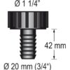 BARKA hose connector with 1-1/4" thread for 19mm hose 3 bk16012