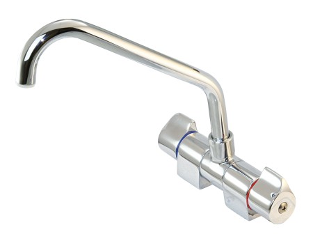 BARKA two-lever mixer tap, swivel and foldable MsCr with 3/8" thread 1 BARKA two-lever mixer tap, swivel and foldable MsCr with 3/8" thread