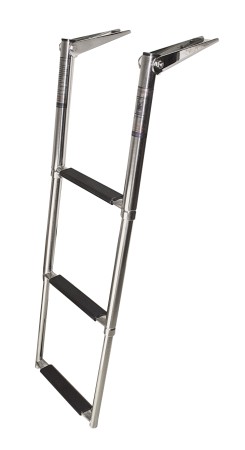 Telescopic bathing ladder on platform A4/plastic, 4 steps