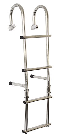 Folding bathing ladder with handrail, A4 size, 3 steps