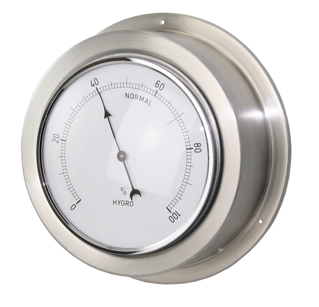 Maritime hygrometer, stainless steel scale, 95mm, 140x56mm 1 Maritime hygrometer, stainless steel scale, 95mm, 140x56mm