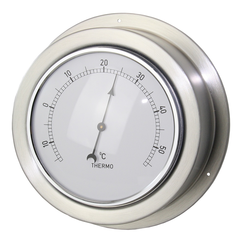 Maritime thermometer, stainless steel scale, 95mm, 140x56mm 1 Maritime thermometer, stainless steel scale, 95mm, 140x56mm