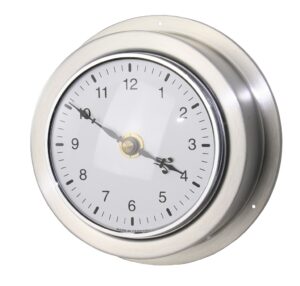 Ship's clock, maritime style, stainless steel scale 95mm, 140x56mm