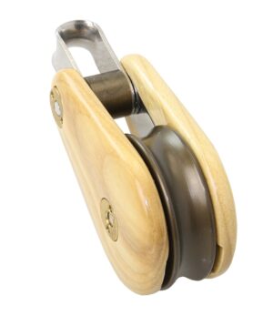 BARTON Victory single block, spherical, wood, 45mm, rope 10mm, head strap