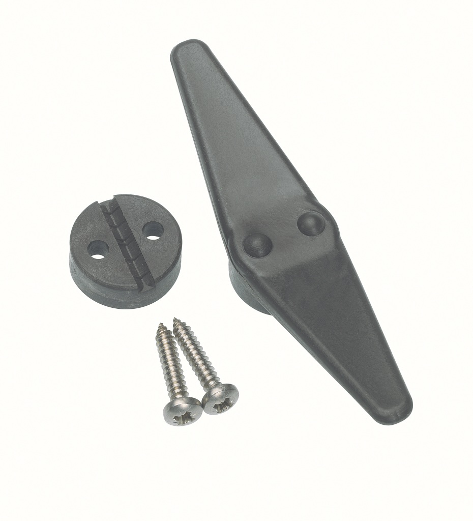BARTON Flag Cleat for Shrouds, Nylon, for Wire Rope 4-8mm 1 BARTON Flag Cleat for Shrouds, Nylon, for Wire Rope 4-8mm