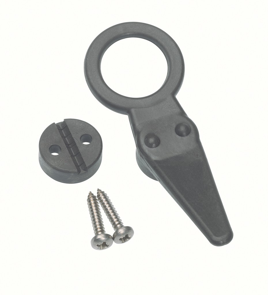 BARTON Flag Cleat with Eye for Shrouds, Nylon for Wire Rope 4-8mm 1 BARTON Flag Cleat with Eye for Shrouds, Nylon for Wire Rope 4-8mm