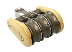 BARTON Victory Triple Block, Spherical Wood 45mm, Rope 10mm, Headband