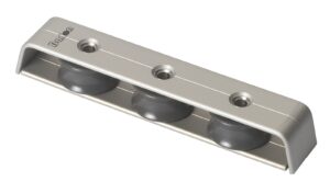 BARTON Deck Organizer, sliding, 32mm, rope 12mm, 3 pulleys, silver