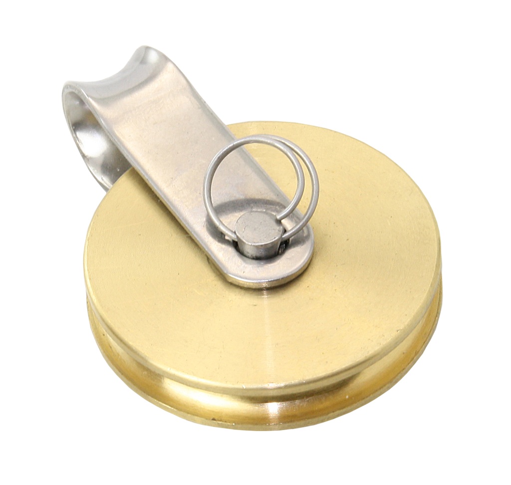 BARTON Single sliding block 45mm, wire rope 5mm, brass roller/head bracket 1 BARTON Single sliding block 45mm, wire rope 5mm, brass roller/head bracket