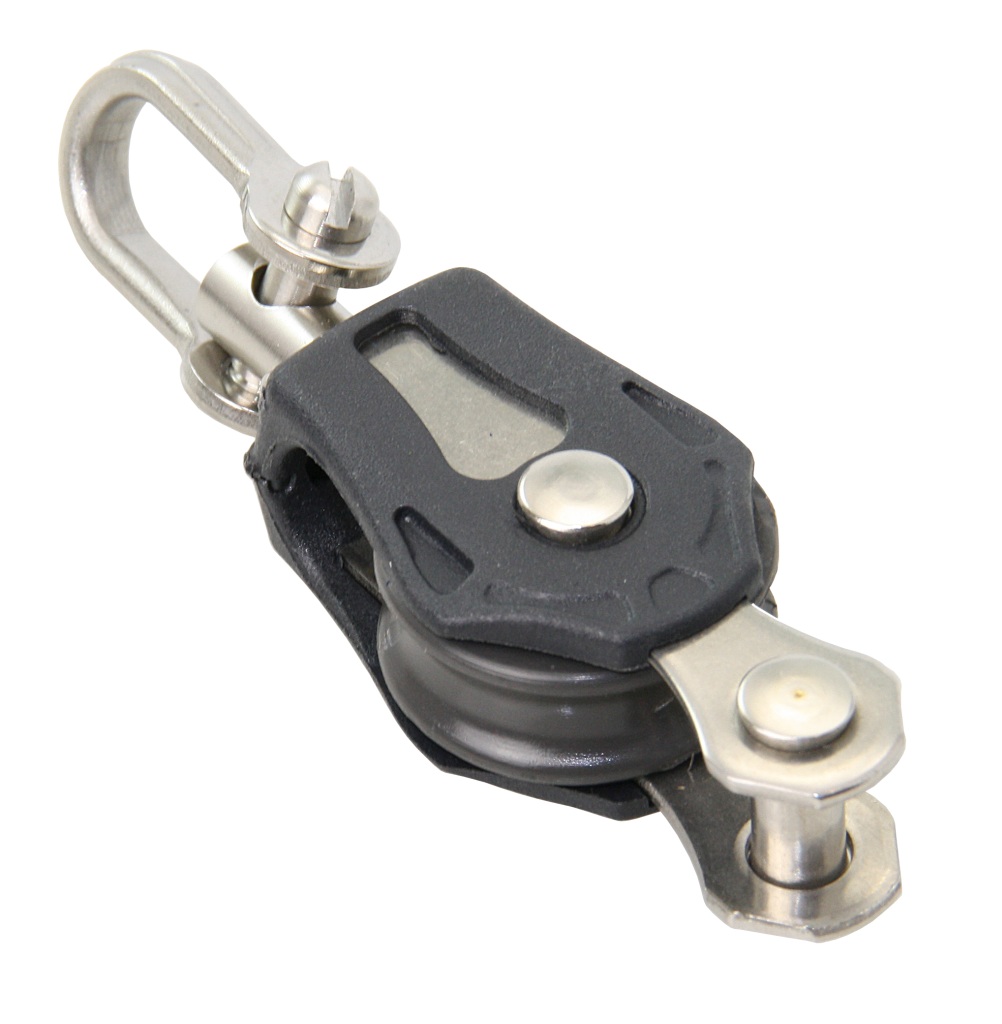 BARTON Single sliding block 20mm, rope 5mm, swivel shackle/U-shackle 1 BARTON Single sliding block 20mm, rope 5mm, swivel shackle/U-shackle