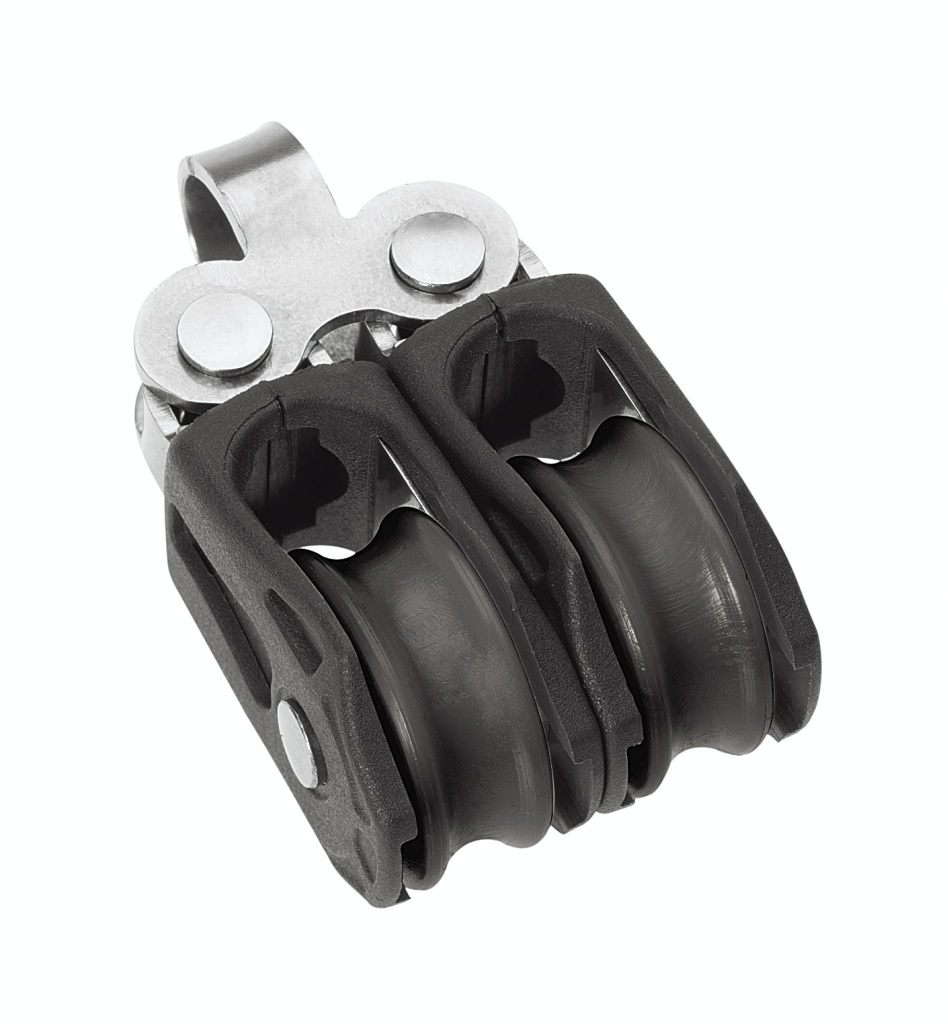 BARTON double block, spherical, 20mm, rope 5mm, head clamp 1 BARTON double block, spherical, 20mm, rope 5mm, head clamp
