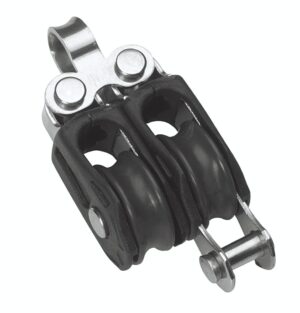 BARTON double block, sliding, 20mm, rope 5mm, headband/U-shaped bracket