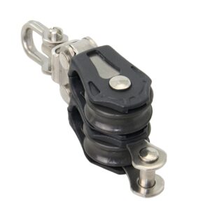 BARTON double block, sliding, 20mm, rope 5mm, swivel shackle/U-shackle