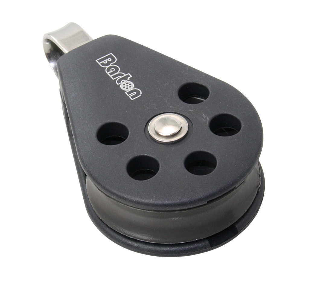 BARTON Single block sliding 30mm, rope 8mm, head restraint 1 BARTON Single block sliding 30mm, rope 8mm, head restraint