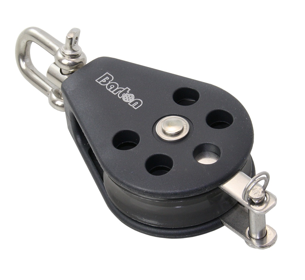 BARTON Single sliding block 45mm, rope 10mm, swivel shackle/U-shackle 1 BARTON Single sliding block 45mm, rope 10mm, swivel shackle/U-shackle
